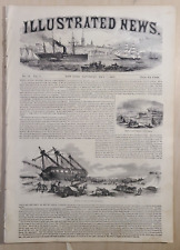 1853 Illustrated News, David Atchison, Independence Ship, Synagogue Clinton St. picture