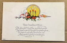 VINTAGE .01 POSTCARD -  192? USED -   CHRISTMAS WISH picture