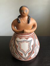 Vintage Venezuelan Folk Art Pottery Woman Chef Lady Sculpture Figure in Apron picture