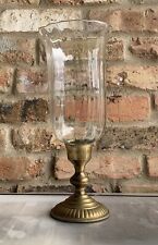Vintage Decorative Crafts Inc Brass Large Hurricane Candle Holder 13”X 6” picture