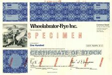 Wheelabrator-Frye Inc. - Stock Certificate - Specimen Stocks & Bonds picture
