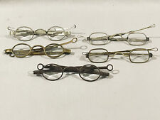 Group of 5 Antique STEAMPUNK FOLDING FRAME EYE GLASSES picture