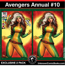 [2 PACK] AVENGERS ANNUAL #10 UNKNOWN COMICS NATHAN SZERDY EXCLUSIVE VAR FACSIMIL picture