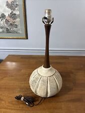 Vintage Danish Style Table Lamp Tested Works 21” Inch Tall  picture
