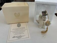 Vintage 1998 Annual LENOX Snowman Ornament 'A Frosty Morning' - Mint In Box picture