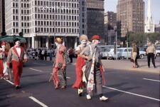#DG- Vintage 35mm Slide Photo- Philadelphia Parade- Clowns - 1972 picture