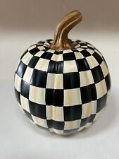 MacKenzie Childs Check Checkered Pumpkin Decorative Collectable 6 inches tall picture