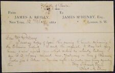 1881 James Reilly Lawyer Letter 132 Broadway NY Berlin Elmira McHenry London picture