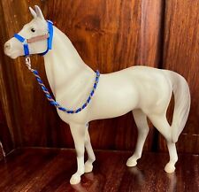 handmade breyer horse classic size halter and lead rope set blue/brown picture