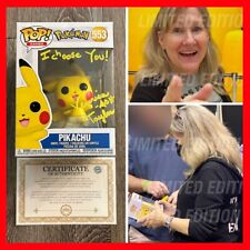 VERONICA TAYLOR SIGNED Pikachu Pokemon Funko Pop #553 Ash - with COA & PIC picture