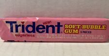 Vintage 1980's TRIDENT ORIGINAL Sugarless Soft Bubble Gum 5 Pieces-NOS--Unopened picture