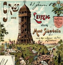 1904 Gruss Aus Leipzig Vom Mont Scherbelio Davenport Iowa Antique Postcard picture