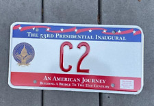 1997 Washington DC  CLINTON Inaugural License Plate  LOW NUMBER special seal  C2 picture