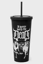Killstar Danse Macabre Cold Brew Cup  Black Tumbler Skeleton Gothic KSRA008668 picture