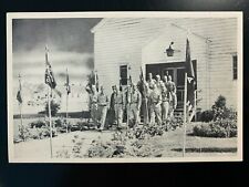 Postcard Fort Dix NJ - US Army Base Soldiers Leaving the Chapel picture