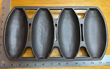 Antique Griswold Rare No 4 Cast Iron Vienna Roll Loaf Pan Restored picture