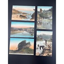 5 Early 1900's Hand Colored Postcards Nagasaki Japan picture