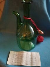 Vintage Authentic Hand Blown Glass Green Wine Cooler From Princess House Italian picture