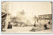 c1910's Hotel Fire Ruins Disaster View Penobscot Maine ME RPPC Photo Postcard picture