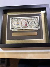 2005 $50 Disney Dollar Mickey in Mirror Autographed and Framed Serial #84 picture