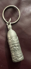 Vintage Evian Water Metal Keychain Keyring picture