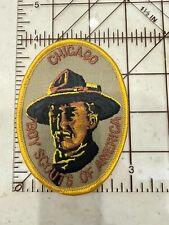 BSA Chicago Boy Scouts Of America Tan With Yellow Border Oval picture