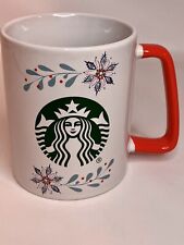 Starbucks Christmas Logo Coffee Mug 2020 Square D Handle 14 oz Collectable Cup picture