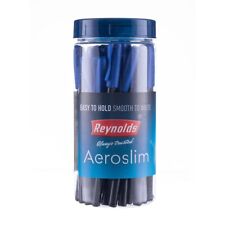 Reynolds AEROSLIM BP 25 CT JAR-BLUE Ball Point Pen Set+Comfortable Grip -Writing picture