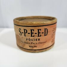 Antique S-P-E-E-D Polish Glass & Metal Cleaner - Sealed Original Package -NOS picture