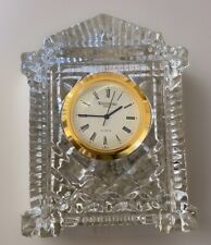 Waterford Ireland Crystal Gold Faced Grecian Clock 4.25