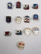 Lot of 13 Mixed Vintage Foreign Hockey Ice Hockey Sports Pinbacks picture