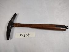 Vtg JM Waterstone Tack Hammer H1027 w/ Tac Puller in end of Wood Handle (639) picture