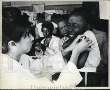 1969 Press Photo Kingston Jamaica Child Gets Vaccine for German Measles picture