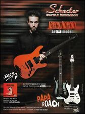 Papa Roach Jerry Horton Signature Artist Model Red Schecter guitar advertisement picture