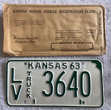 NOS 1963  KANSAS  TRUCK LICENSE PLATE See My Other Plates picture
