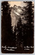 Rocky Mountains on Red Trail Montana MT c1915 Real Photo RPPC picture