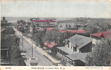 c.1905 Bird's Eye View Homes Residential Street Cape May NJ post card picture
