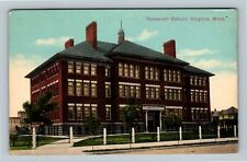 Virginia MN, Roosevelt School Building, Minnesota Vintage Postcard picture