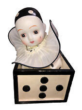 San Francisco Music Co Animated Porcelain Clown w/Teardrop in Music Box picture
