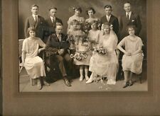 Lg Antique / Vintage Photo -Decorah, Iowa - Bride/Groom + Family Photo 12