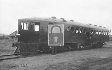 Railroad Train Motor Car Lakeside California CA Reprint Postcard picture