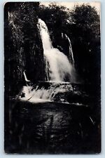 Lead South Dakota SD Postcard RPPC Photo View Of Spearfish Falls 1914 Antique picture