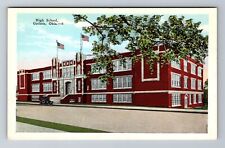 Guthrie OK-Oklahoma, High School, Antique, Vintage Souvenir Postcard picture