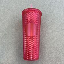 Starbucks Hot Neon Pink Studded Tumbler Cold Cup & Straw 24 oz Venti Drink picture
