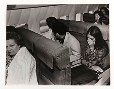1974 Miami Florida Airplane First Flight Scared Passsenger VTG Press Photo picture