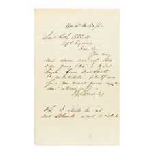 1861 Civil War Letter by Gen. John G. Barnard, Artillery Transfer in Wash. Forts picture