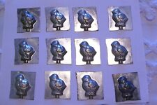 Vintage Metal Chocolate Molds Lot of 12 CHICKS chickens lollipop 1 piece molds picture