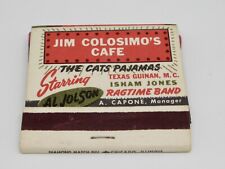 Jim Colosimo's Café Vote For Big Bill Thompson Chicago Illinois Matchbook picture
