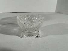 Vintage Avon Clear Glass Finger Bowl Pedestal Footed Dish Scalloped Edge picture