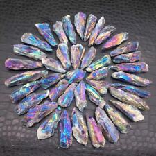 Rainbow Angel Aura Natural Chevron Amethyst Quartz Crystal Points Healing 100g picture